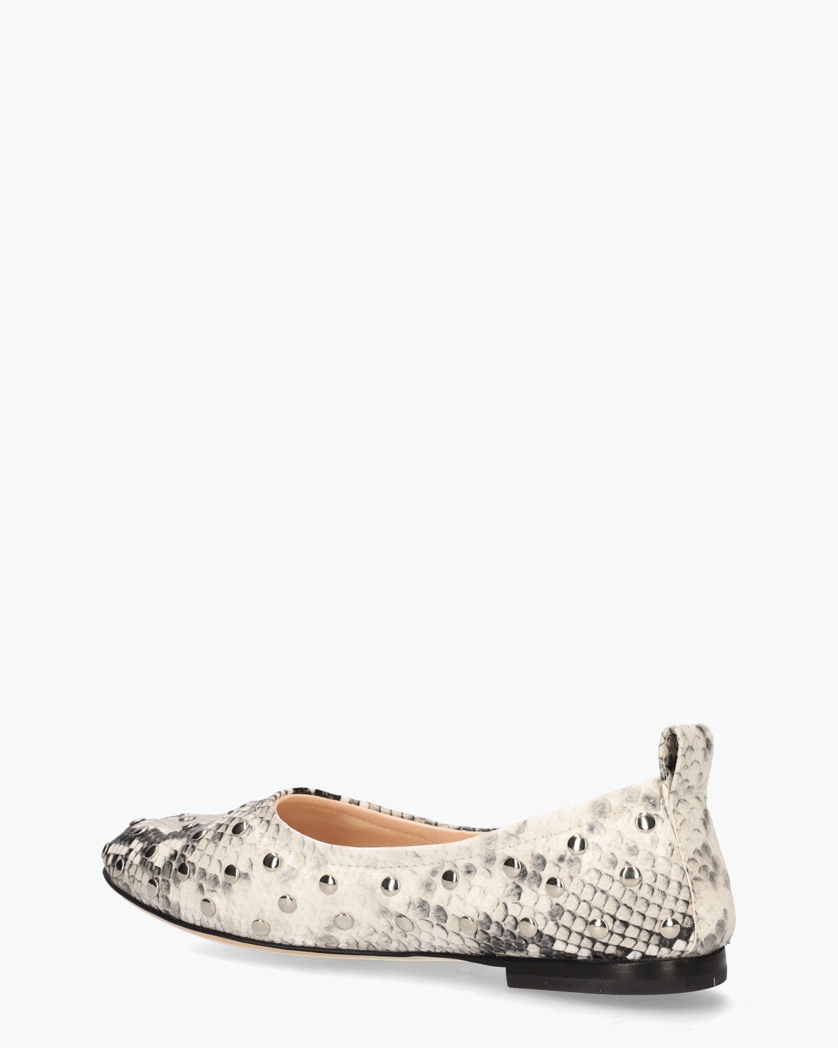 Milly Soft Off-White/Zwart Damesballerina's