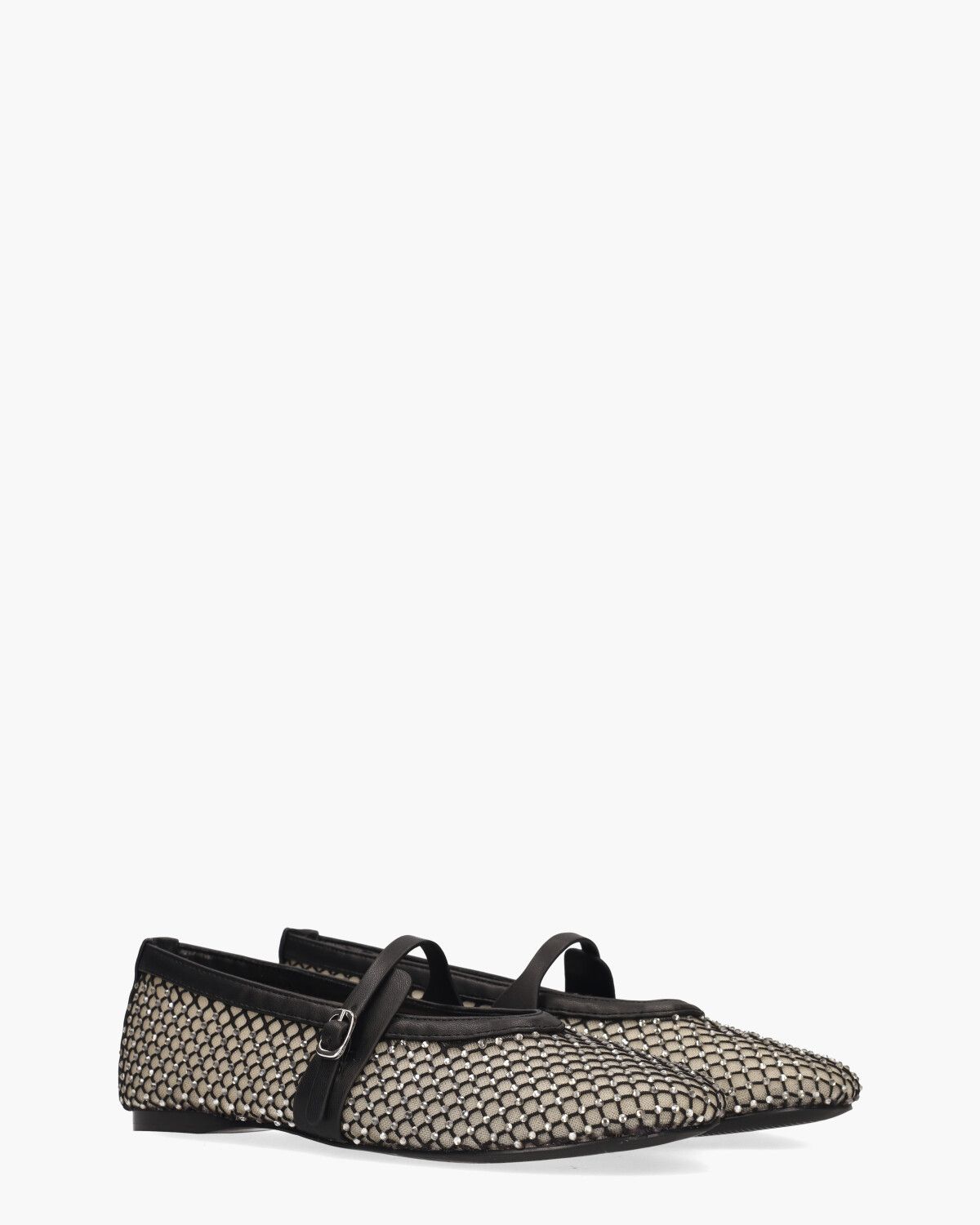 Rejoice-MR Flat Shoe Zwart Damesballerina's