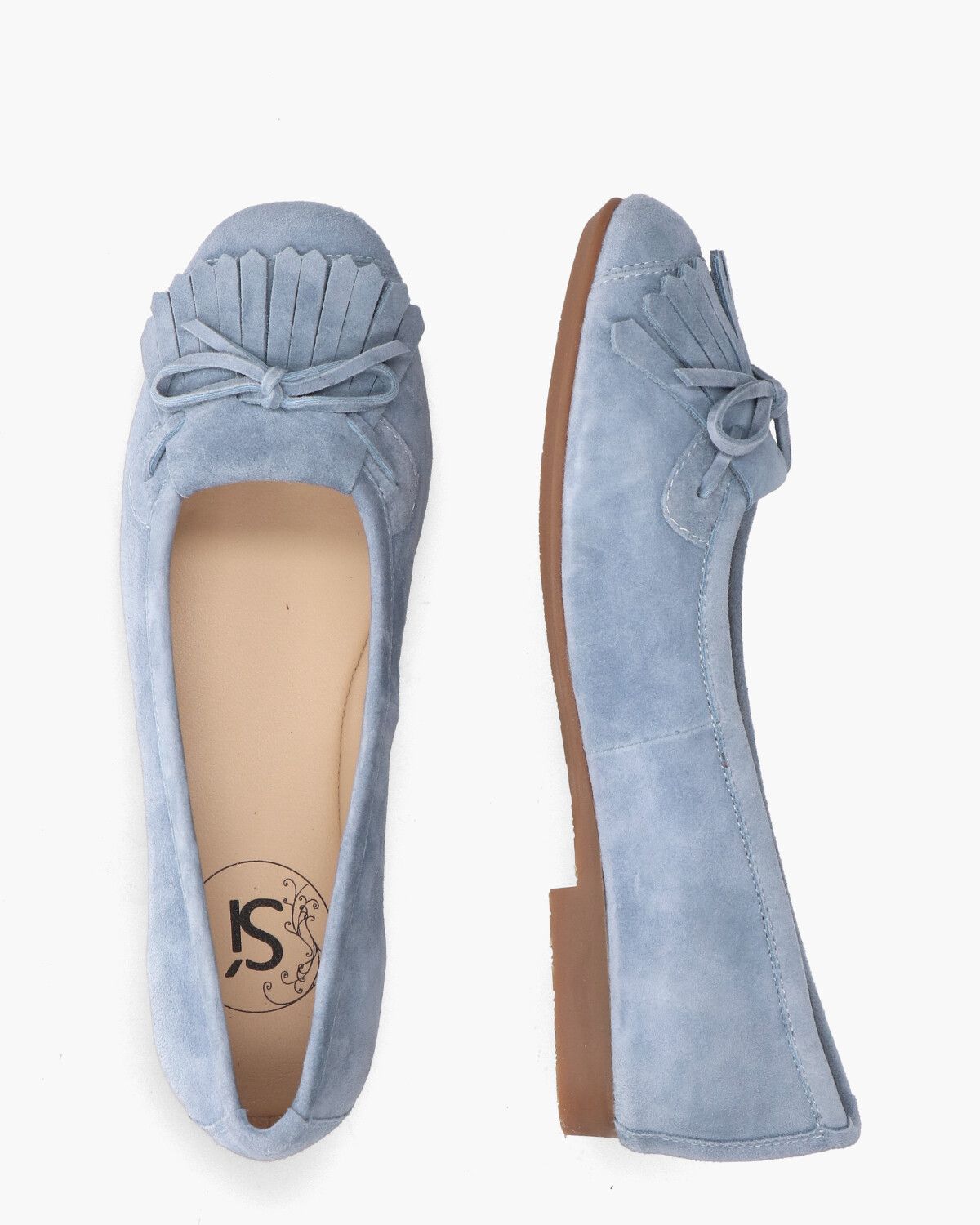 Temmi Lichtblauw Damesloafers