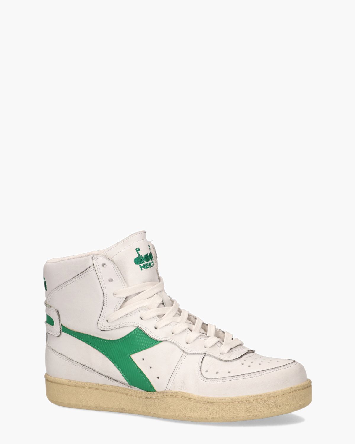 Mi Basket Used Wit/Groen Herensneakers