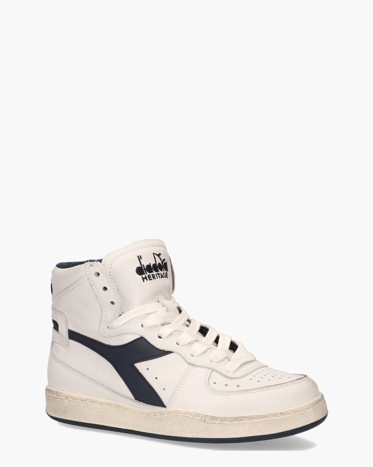 Mi Basket Used Wit/Donkerblauw Herensneakers