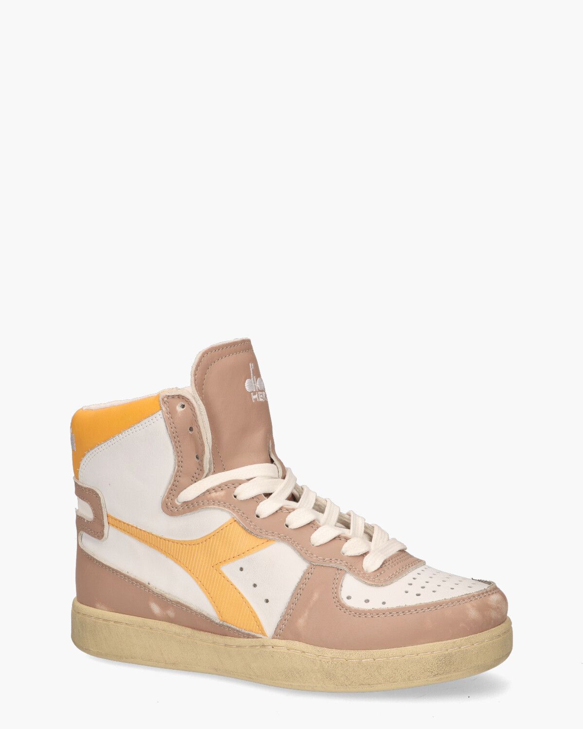 Mi Basket Used Wit/Oudroze Damessneakers