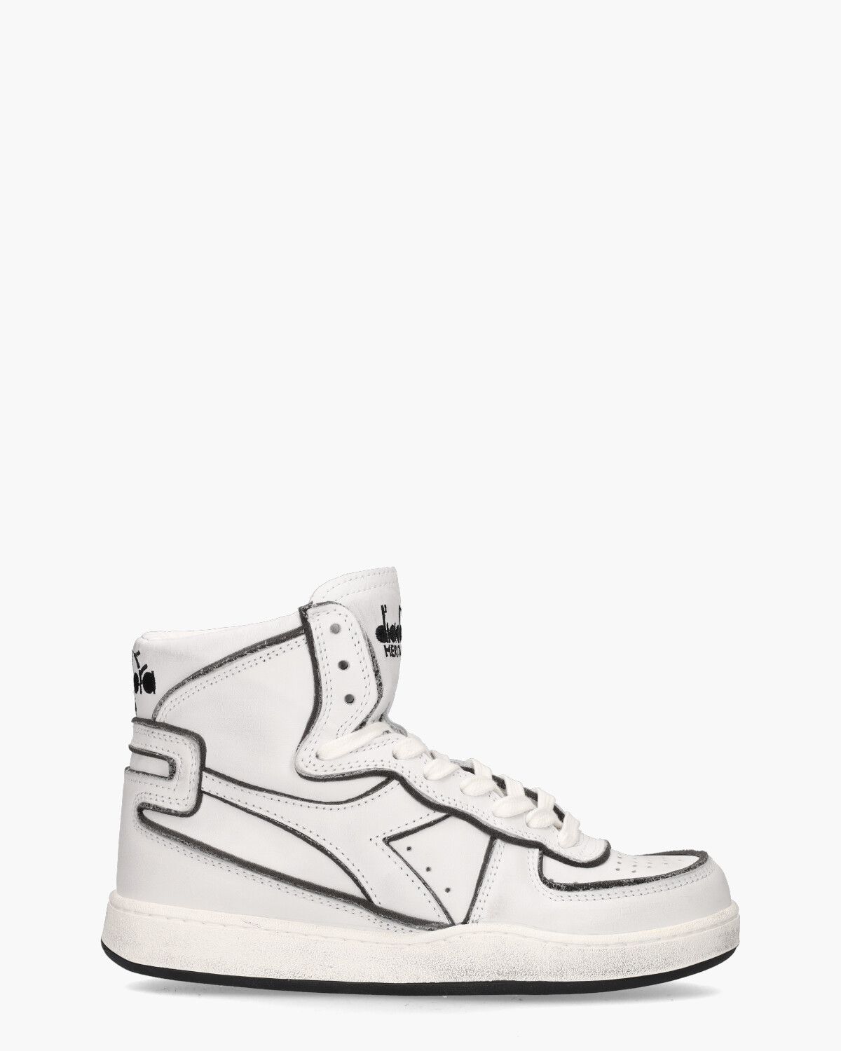 Diadora Heritage Mi Basket Frame Used Wit Zwart Damessneakers