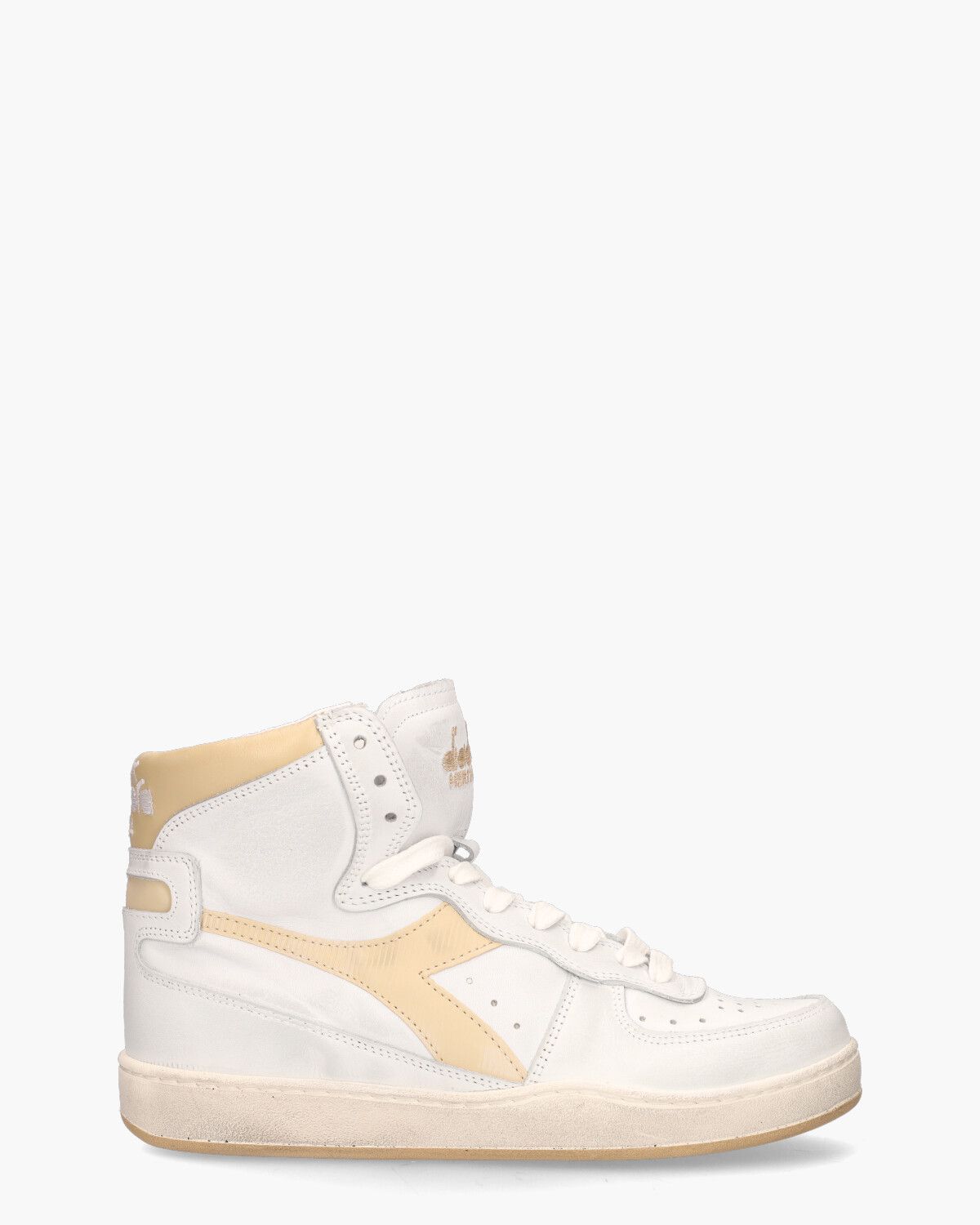Mi Basket Used Wit/Beige Damessneakers