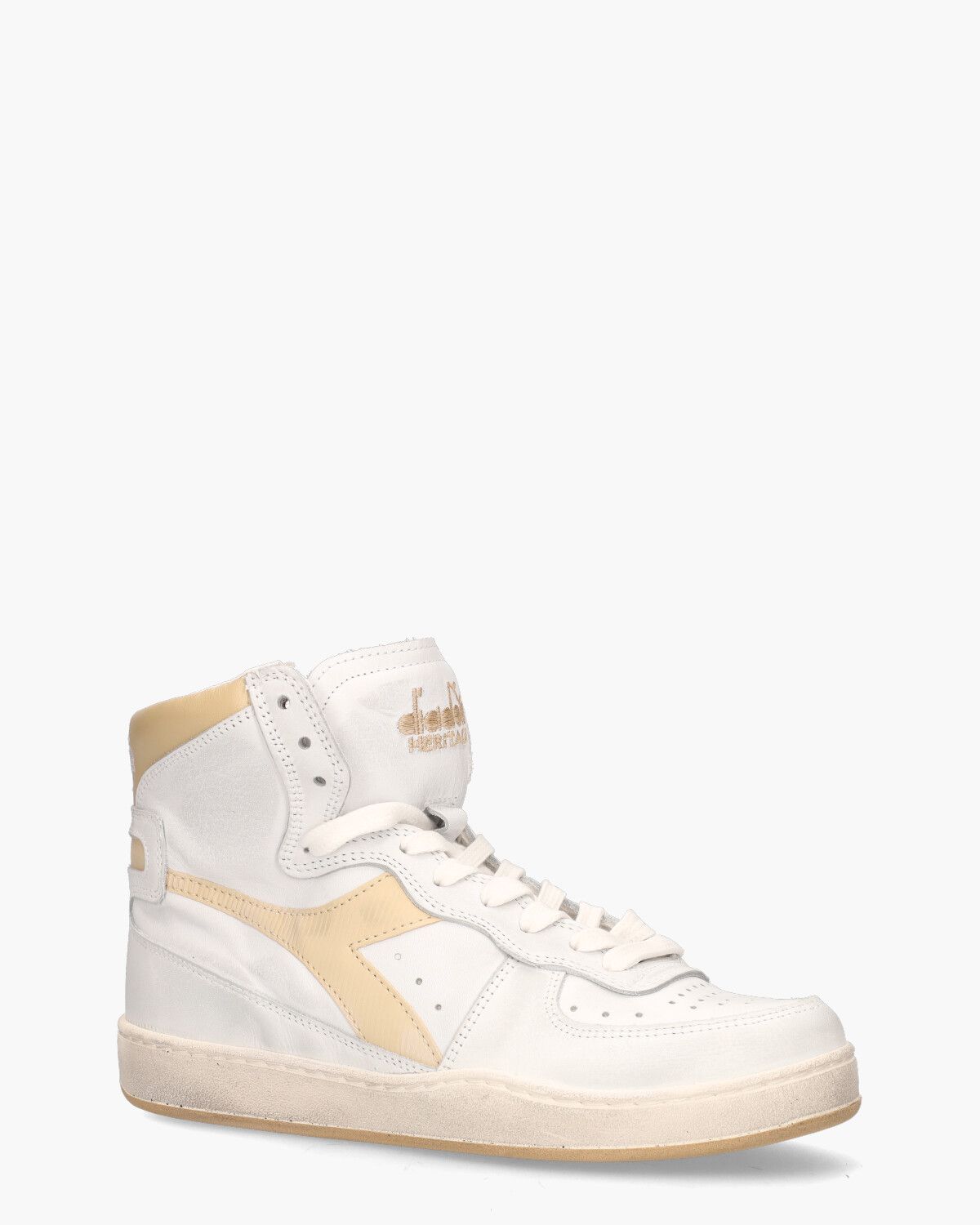 Diadora Heritage Mi Basket Used Wit Beige Damessneakers Van Arendonk