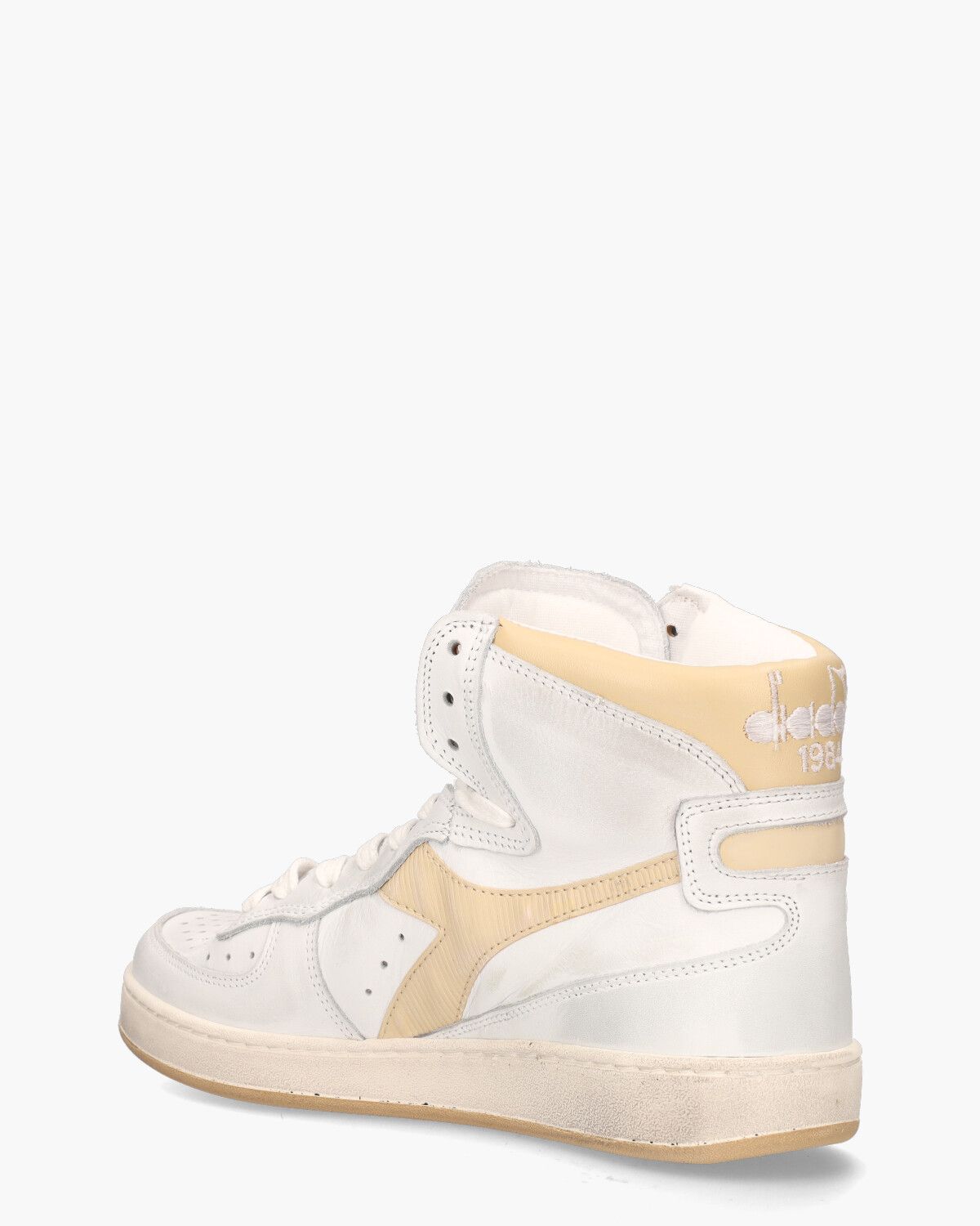 Mi Basket Used Wit/Beige Damessneakers