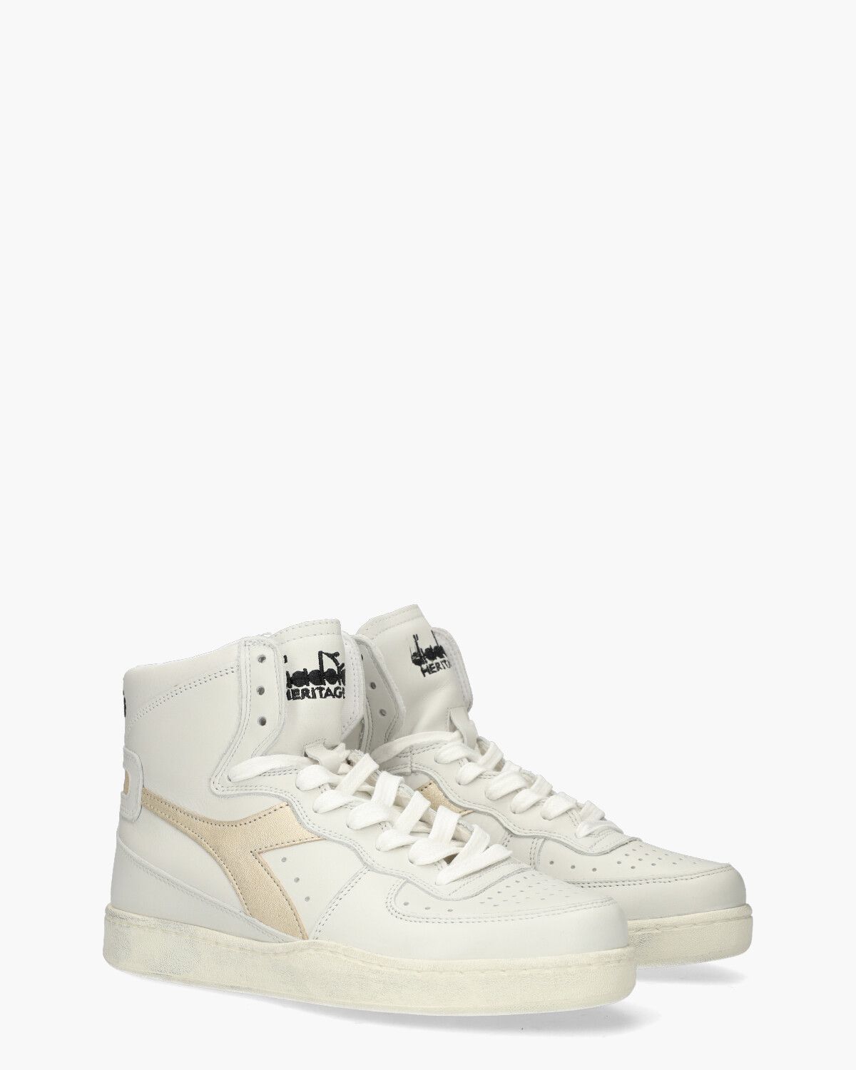 Mi Basket Used Off White Goud Damessneakers