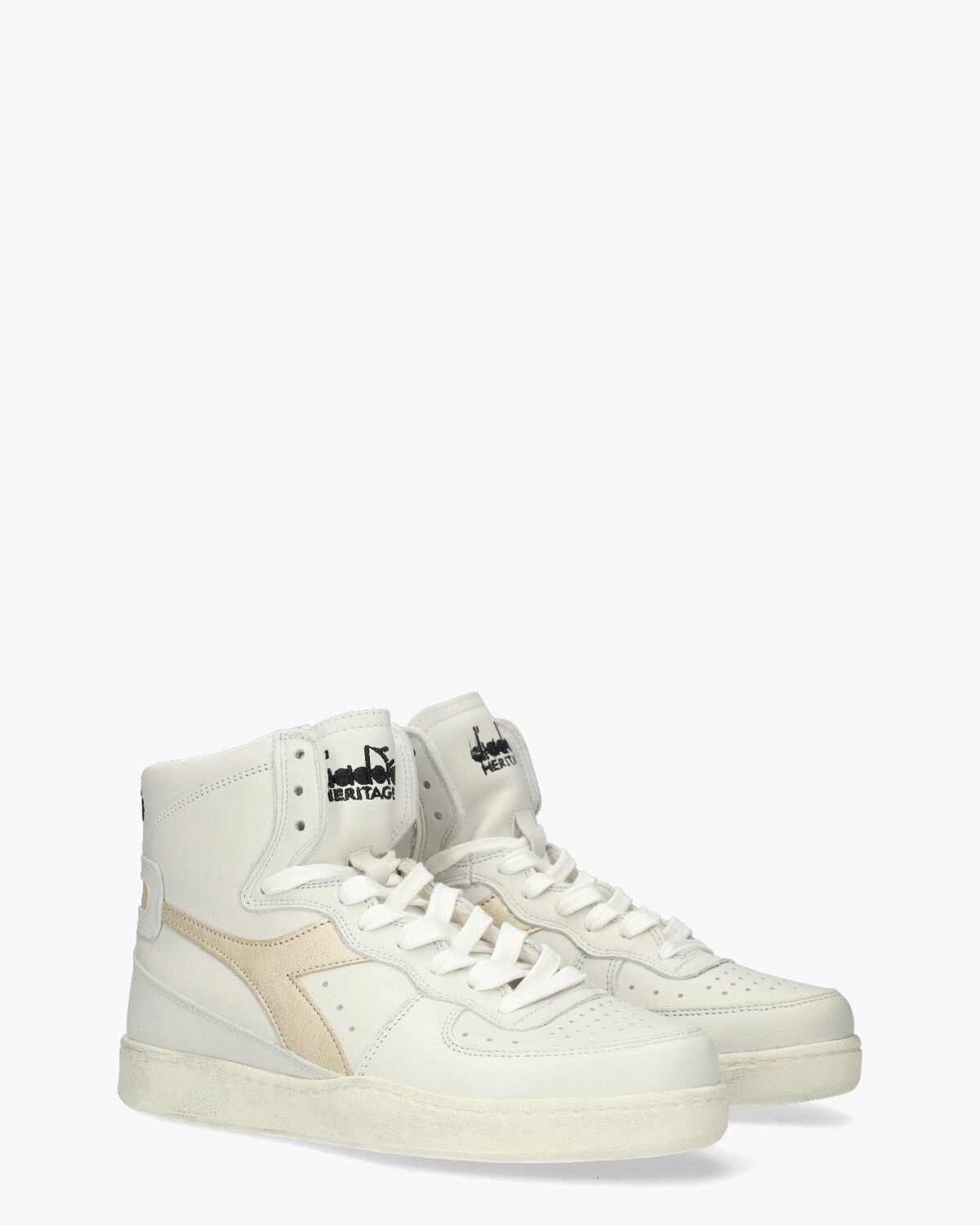 Mi Basket Used Off-White/Goud Damessneakers