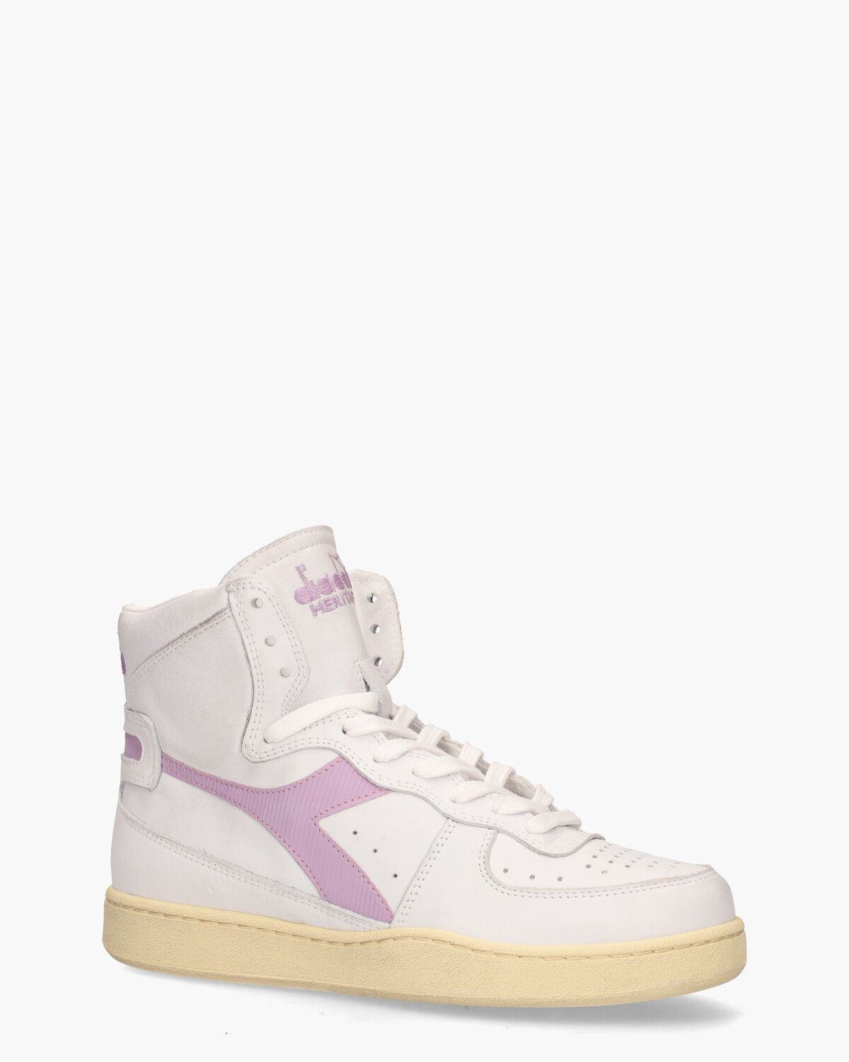 Mi Basket Used Wit/Lila Damessneakers