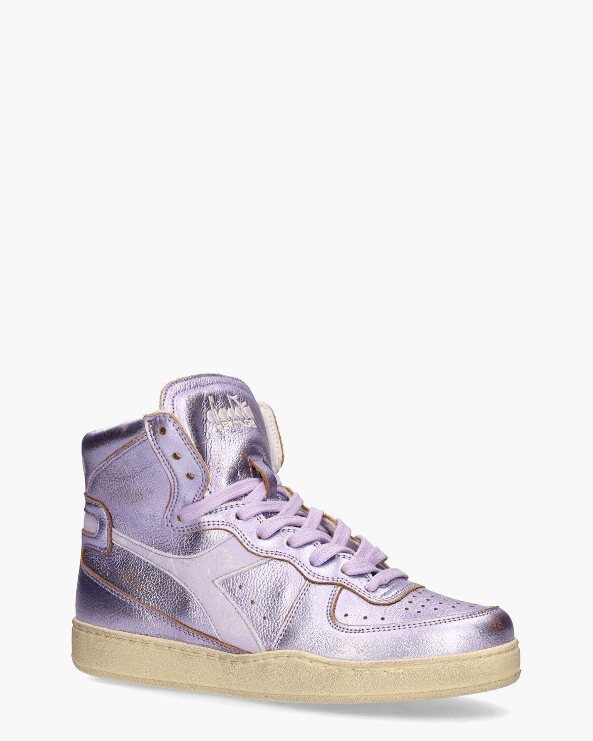 Mi Basket Metal Used Paars Damessneakers