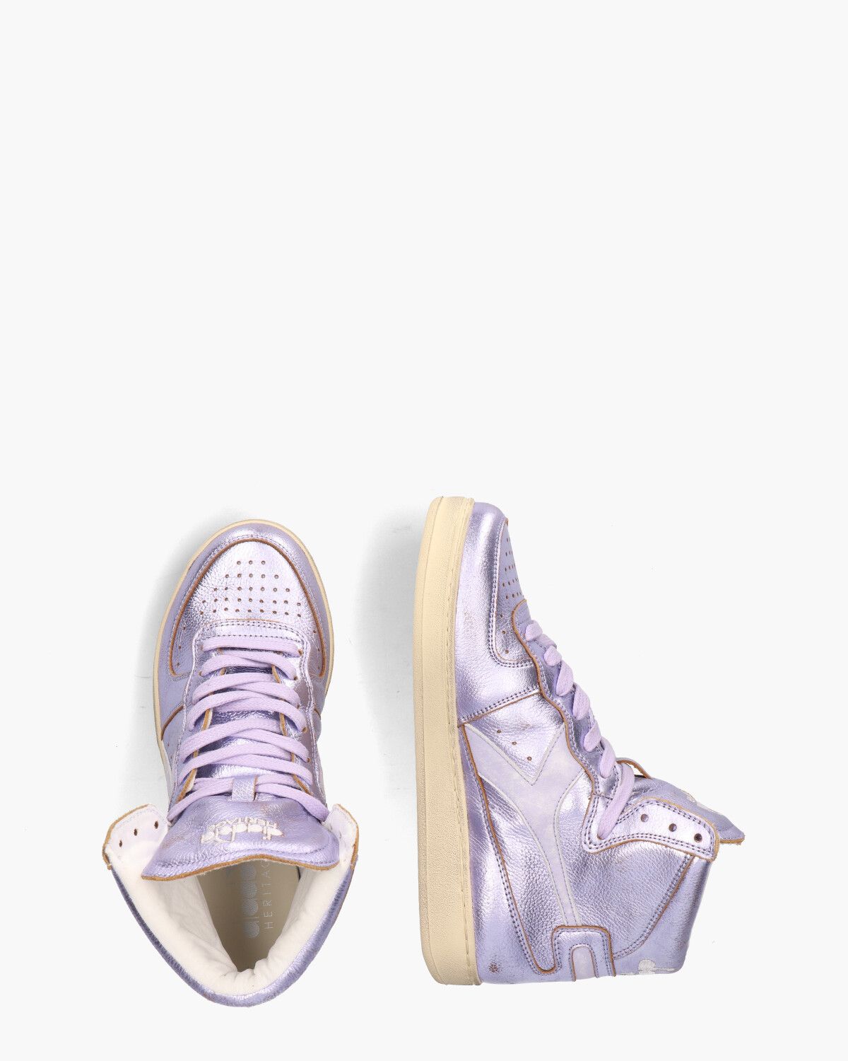 Mi Basket Metal Used Paars Damessneakers