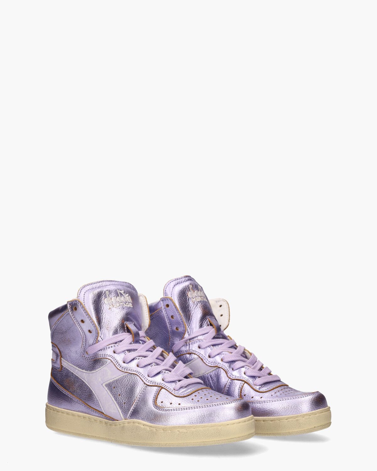 Mi Basket Metal Used Paars Damessneakers