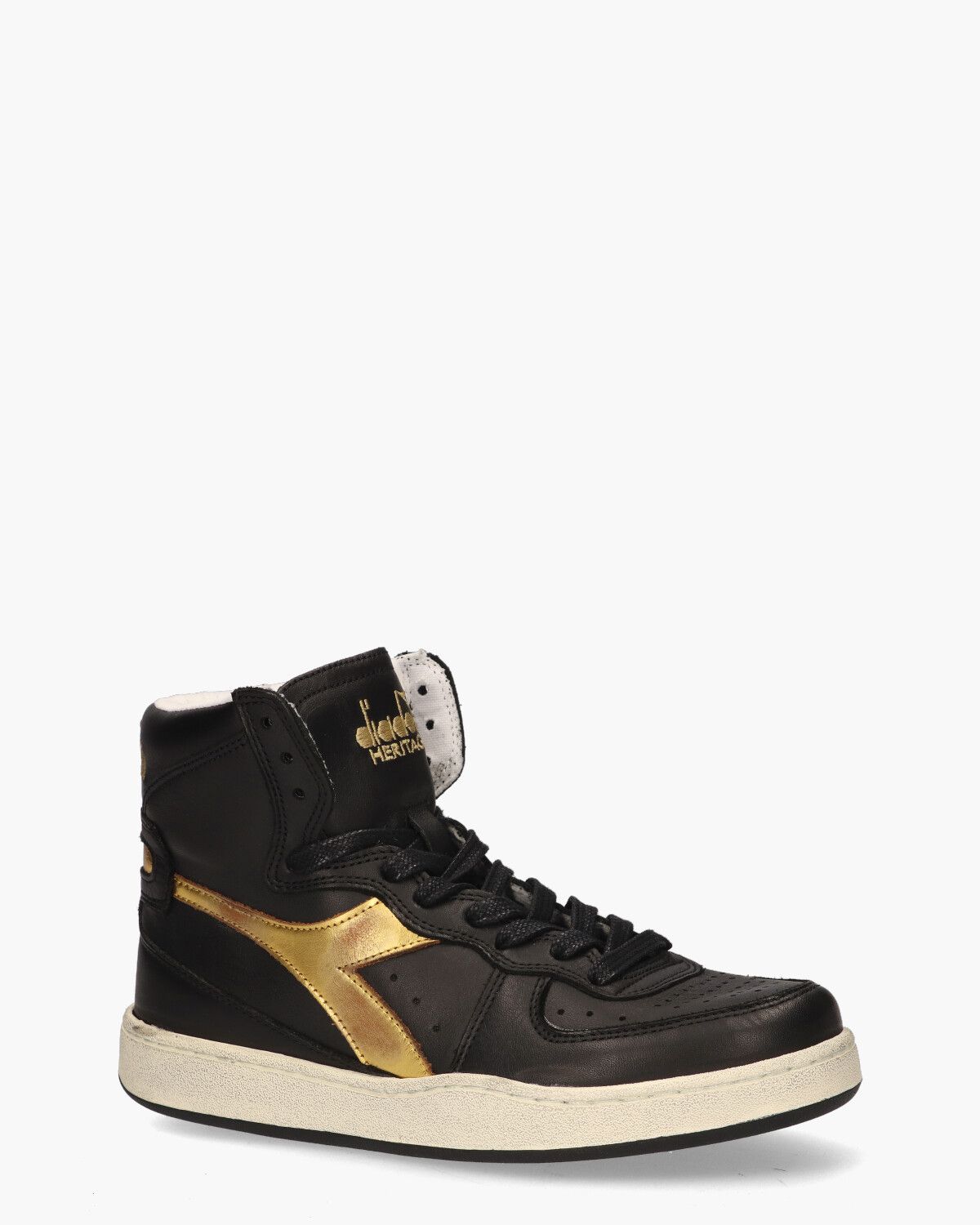 Mi Basket New Moon Used Zwart/Goud Damessneakers