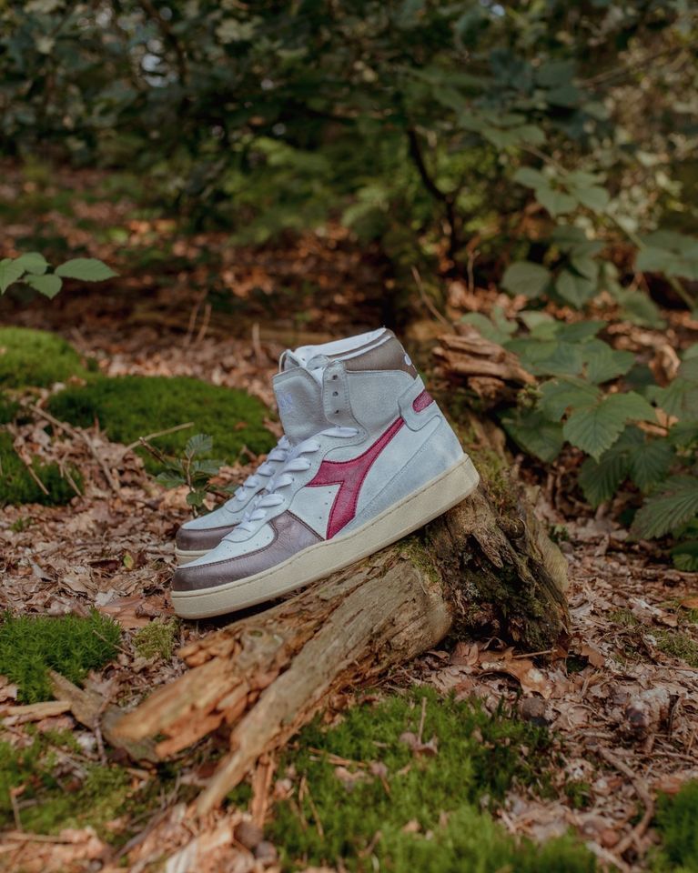Mi Basket Metal Used Wit/Roze Damessneakers