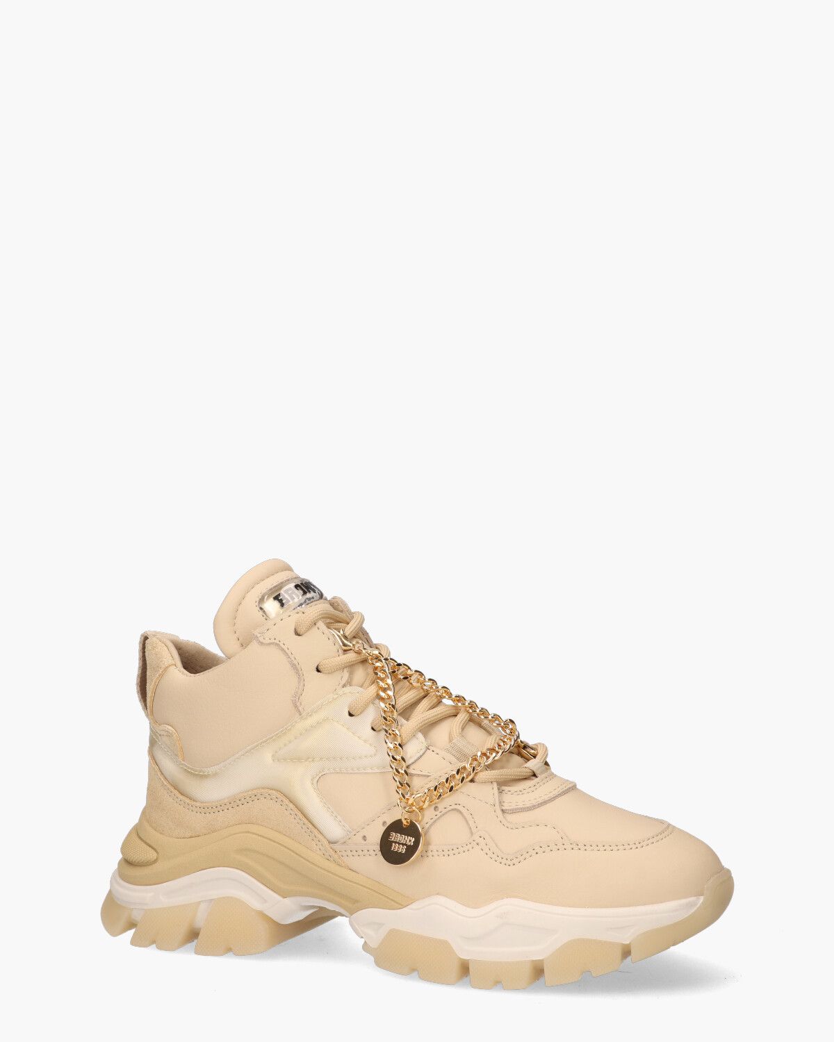 Tayke Over High Top Lichtbruin Damessneakers
