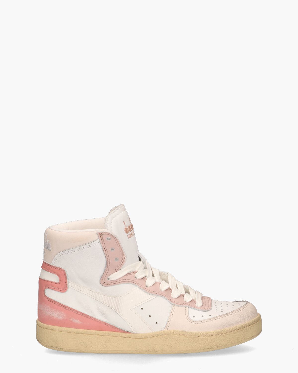 Mi Basket Used Off-White/Roze Damessneakers