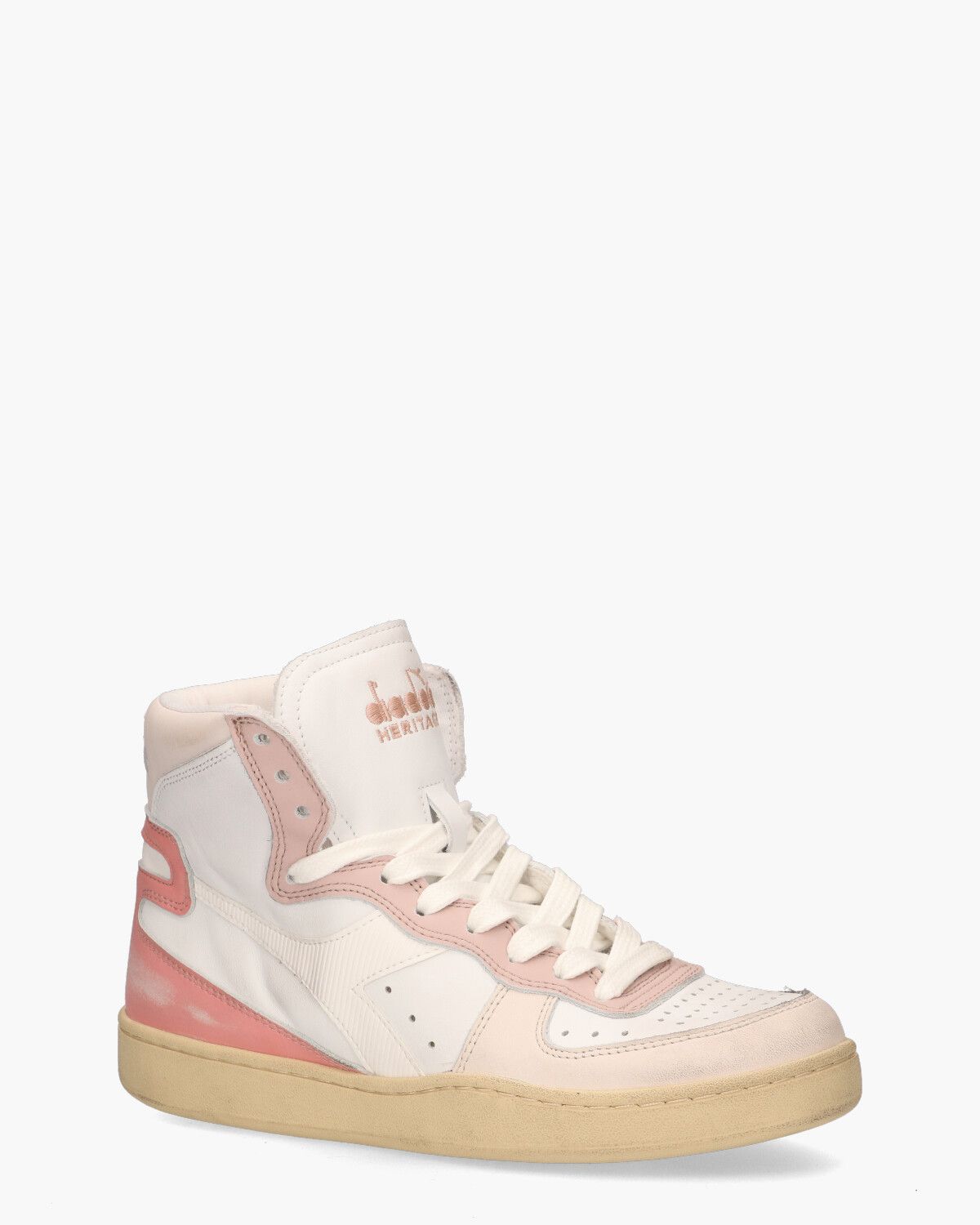 Mi Basket Used Off-White/Roze Damessneakers