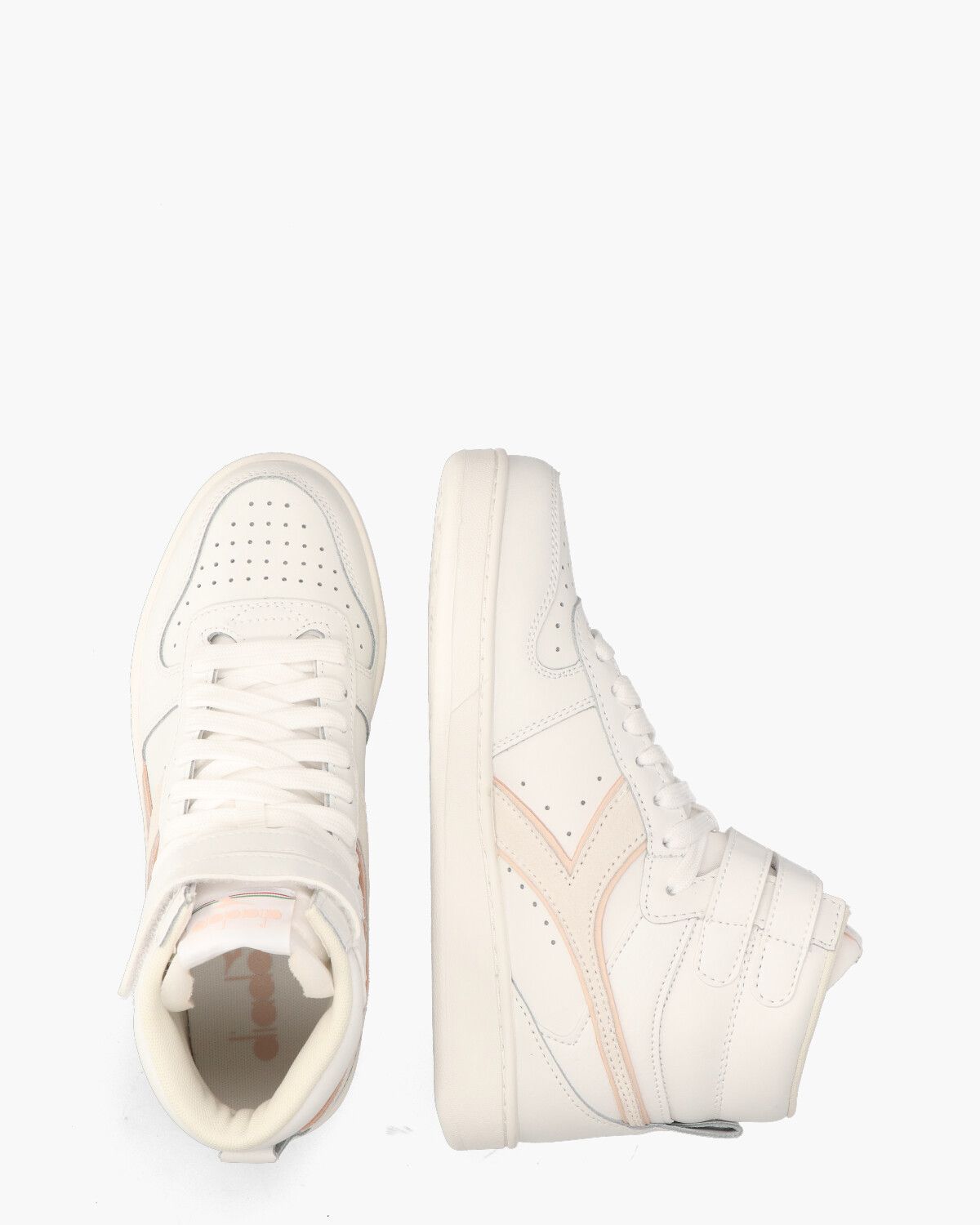 Magic Basket Mid Leather Wit Damessneakers
