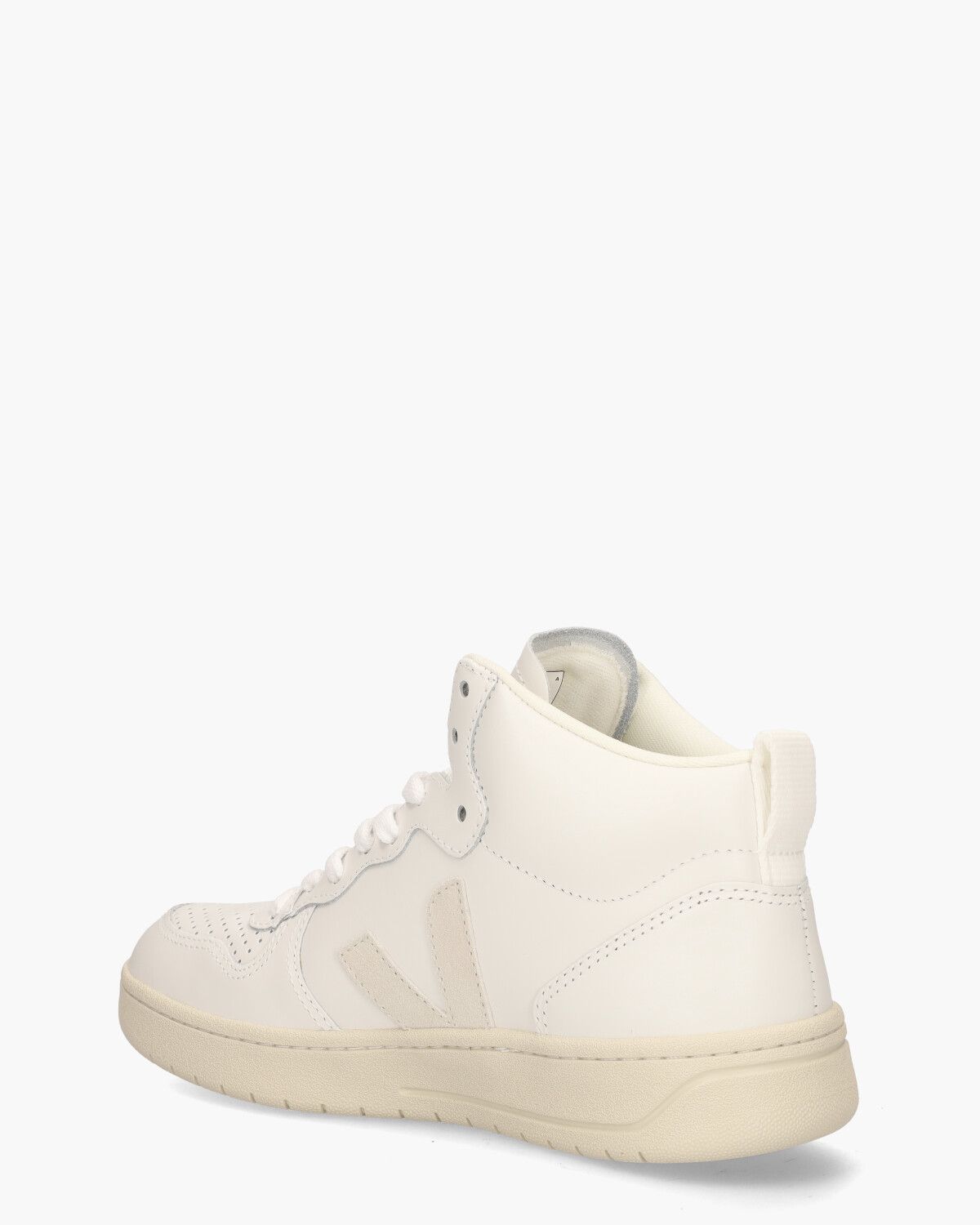 V-15 Leather Wit/Beige Damessneakers