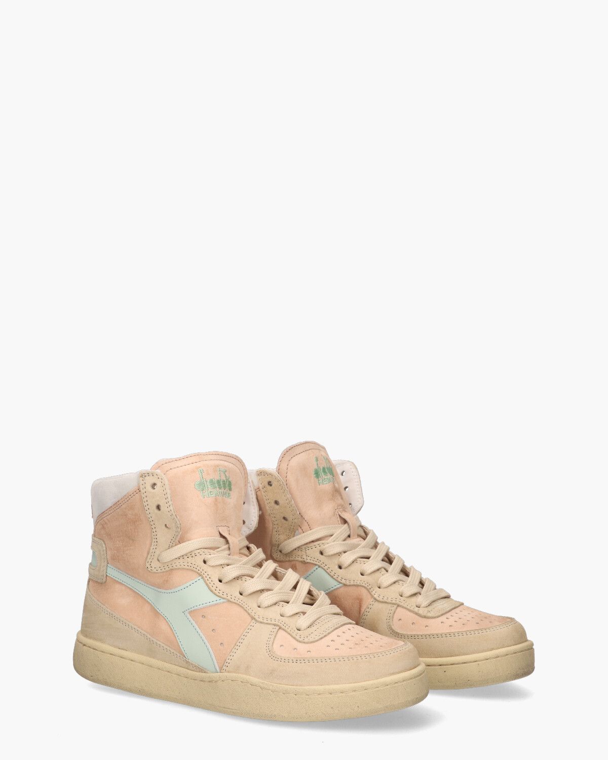 Mi Basket Pigskin Used Roze/Beige Damessneakers