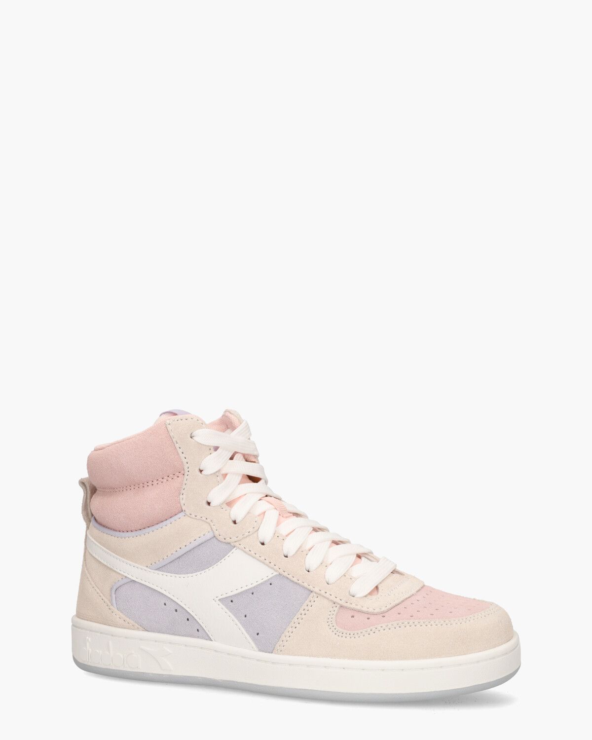 Magic Basket Mid Suede Beige/Multicolor Damessneakers