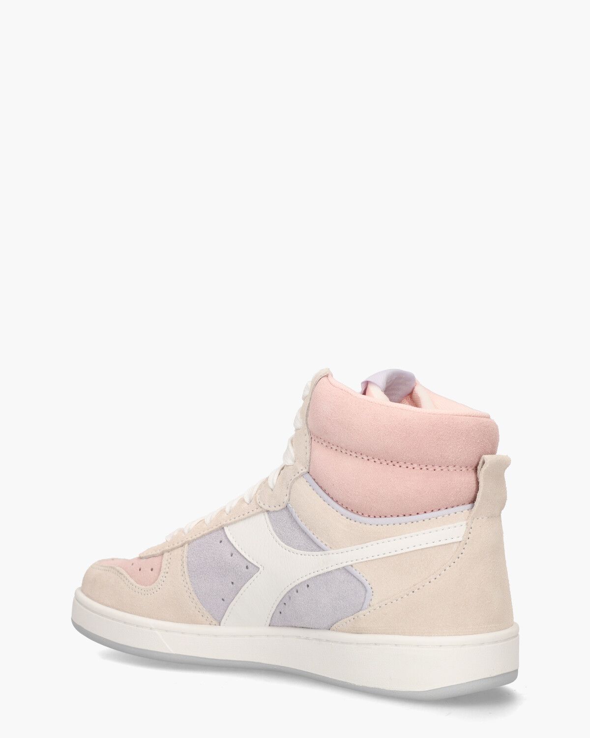 Magic Basket Mid Suede Beige/Multicolor Damessneakers
