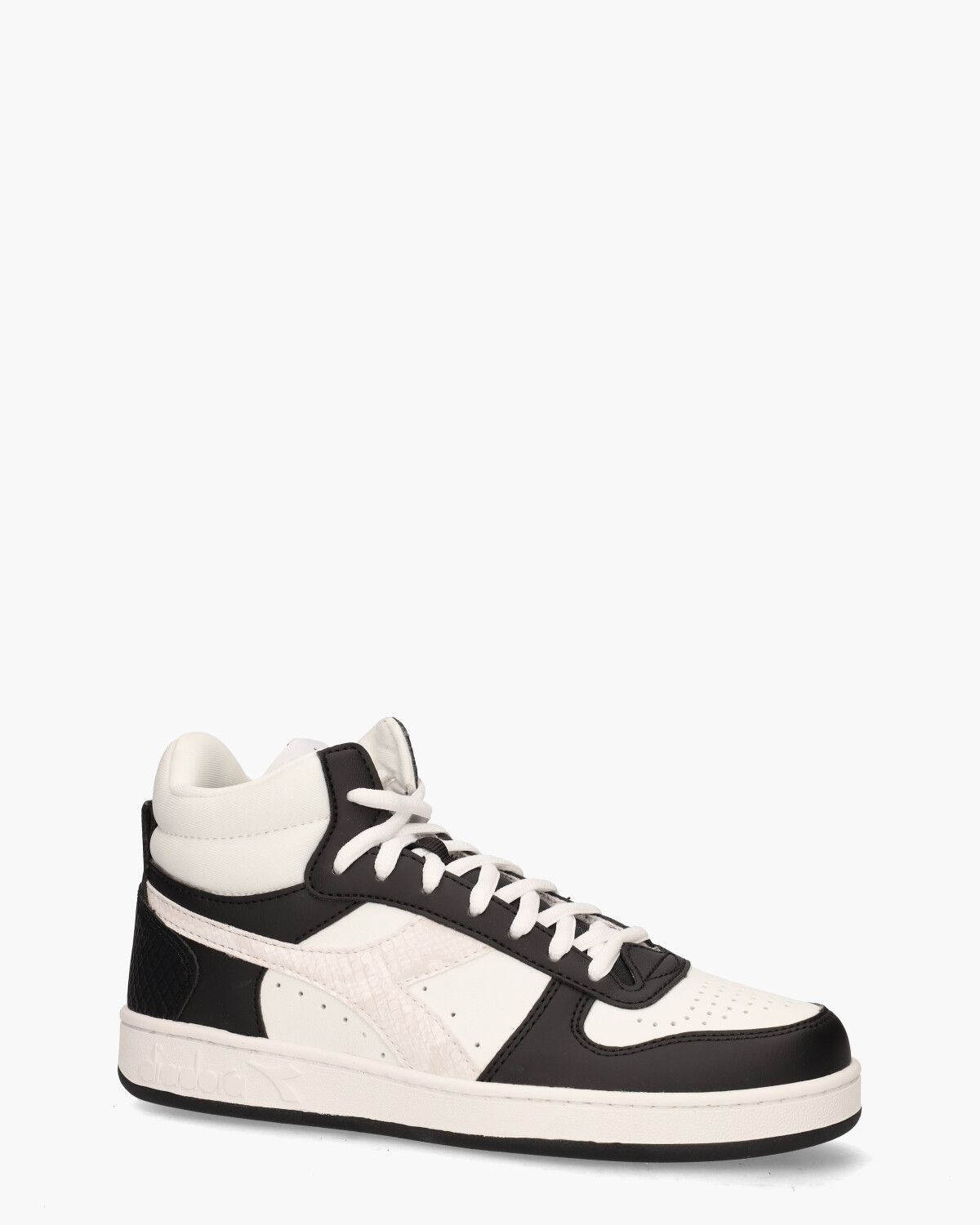 Magic Basket Demi Reptile Wit/Zwart Damessneakers