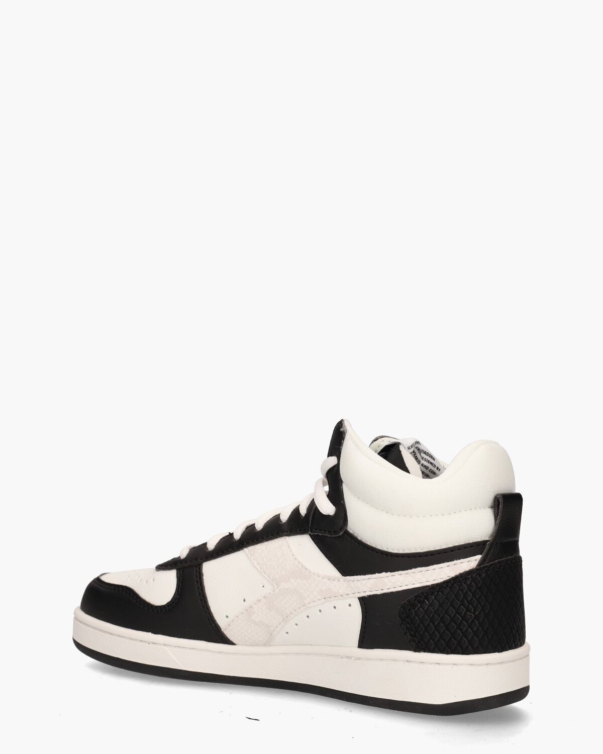 Magic Basket Demi Reptile Wit/Zwart Damessneakers