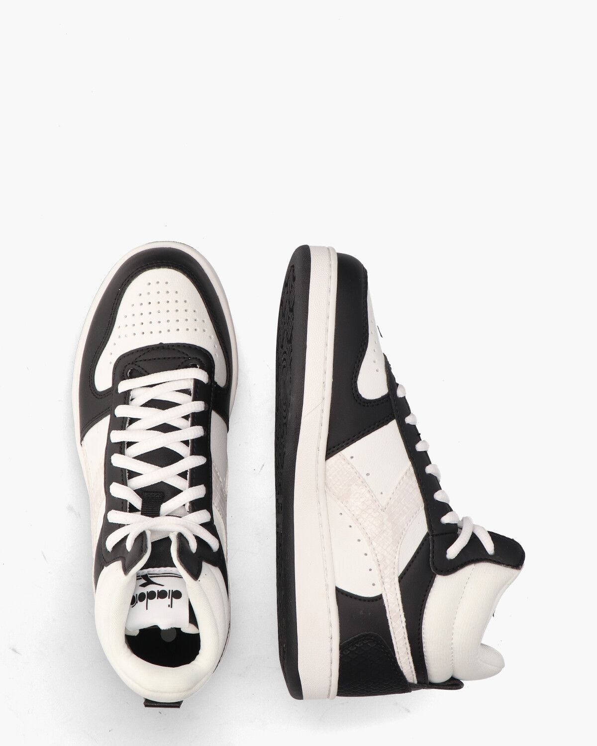 Magic Basket Demi Reptile Wit/Zwart Damessneakers