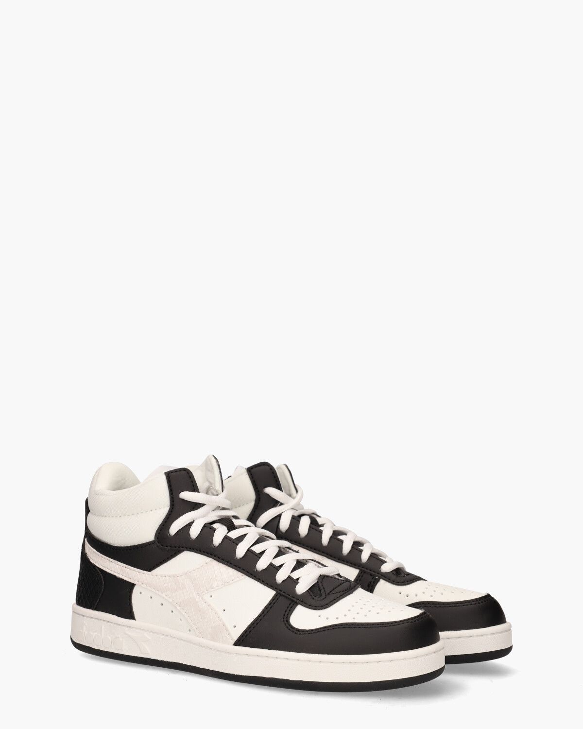 Magic Basket Demi Reptile Wit/Zwart Damessneakers