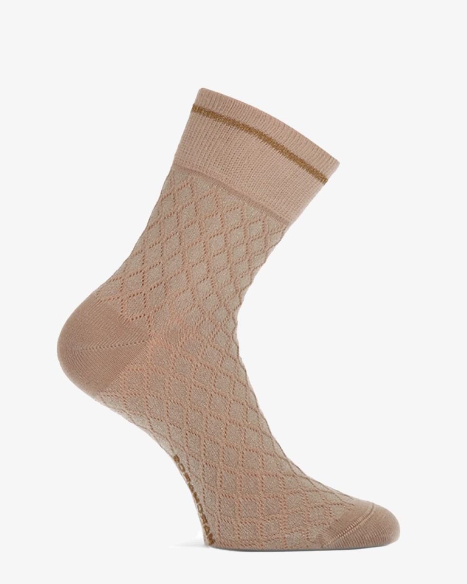 Akix 2-Pack Off-White/Bruin Damessokken 