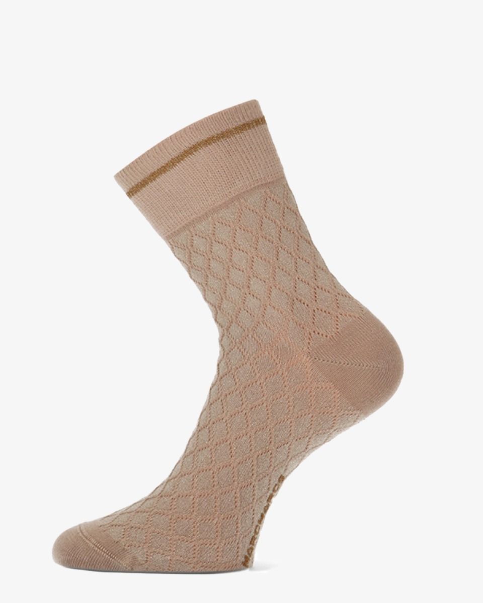 Akix 2-Pack Off-White/Bruin Damessokken 
