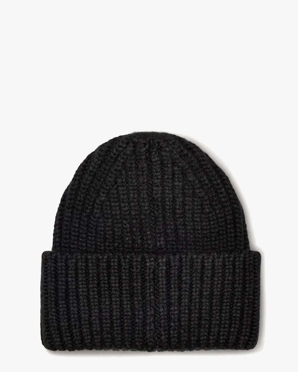 Chunky Rib Beanie Black Muts