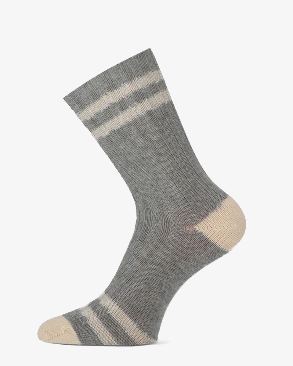 Nouky Grijs/Off-White Damessokken 