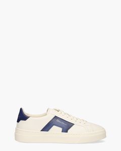 Santoni 21779 Wit/Blauw Herensneakers - Van Arendonk.nl