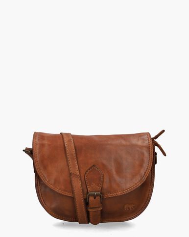 Bear Design Kleine Crossbodytas / Schoudertas Dames - Leer - Gigi - Cognac