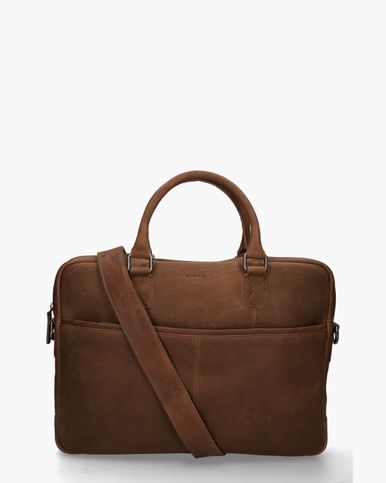BURKELY Vintage Max Aktetas - 17 inch laptoptas - Bruin