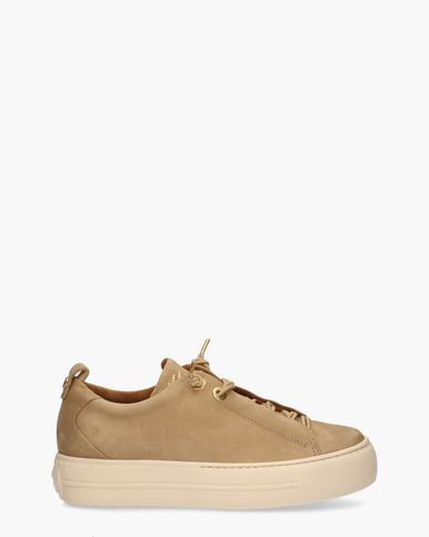 Sneakers kalfsnappaleer Van Paul Green beige