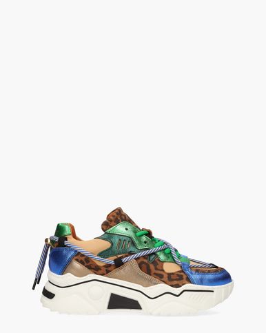 Dames Sneakers Dwrs Jupiter Leopard Green/blue Groen - Maat 37