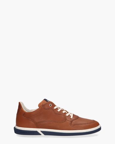 Floris Van Bommel Sfm-10075-02 Lage sneakers - Leren Sneaker - Heren - Cognac - Maat 42