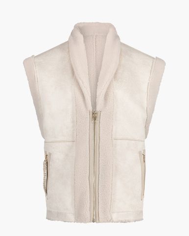 Mila Teddy Coat Off-White gilet