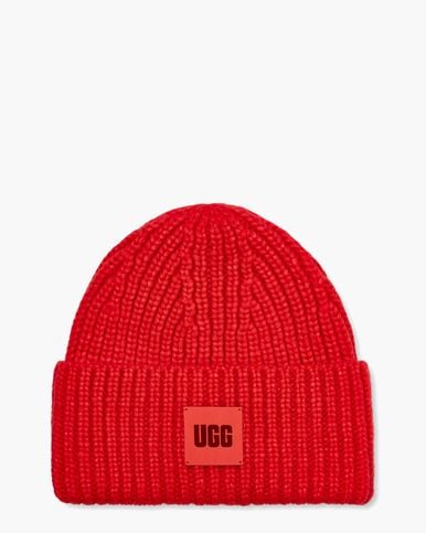 UGG Chunky Rib Beanie for Women in Ignite, Size OS, Acrylic Blend