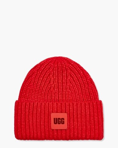 UGG Chunky Rib Beanie for Women in Ignite, Size OS, Acrylic Blend