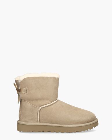 UGG® Mini Bailey Bow II Boot for Women in Tan, Size 4, Suede