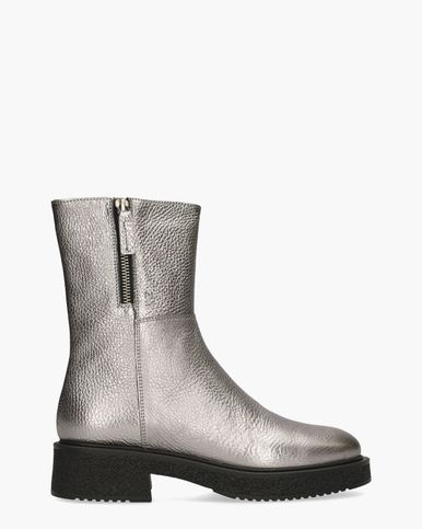 Nubikk Gigi Roma Glitter Zwart Goud Zilver Dames Enkelboots Van Arendonk