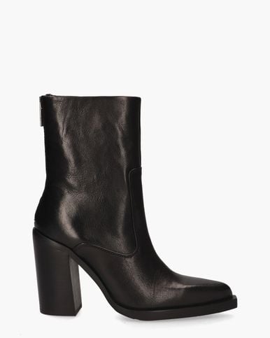 Bronx Mya Mae 34237 Enkellaarsjes - Enkelboots met rits - Dames - Zwart - Maat 36