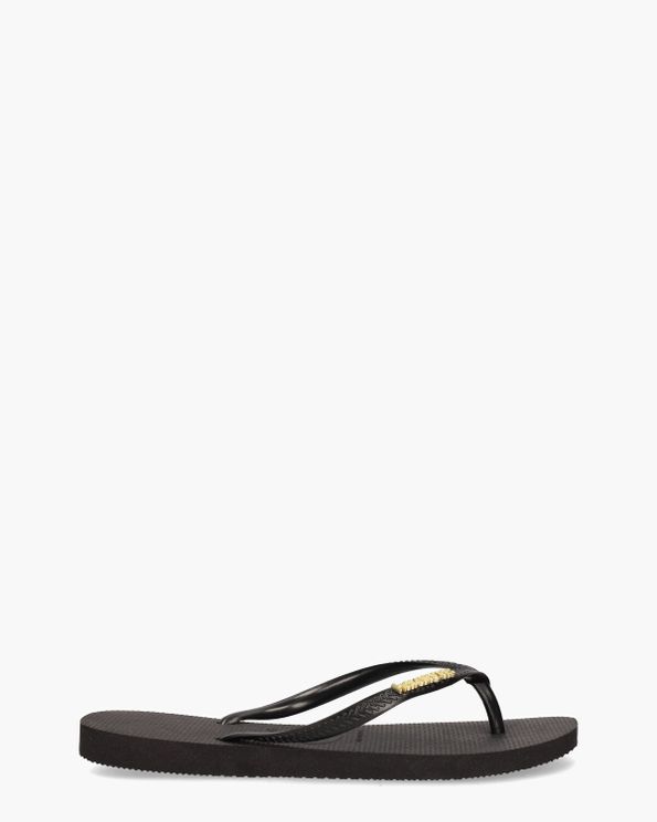 Havaianas Slim Logo Metallic Zwart Damesslippers Van Arendonk