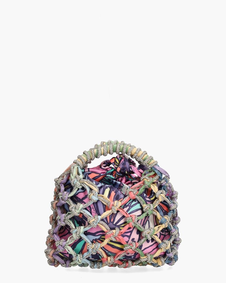Small Macrame Crystal Bag Multicolor Damestas
