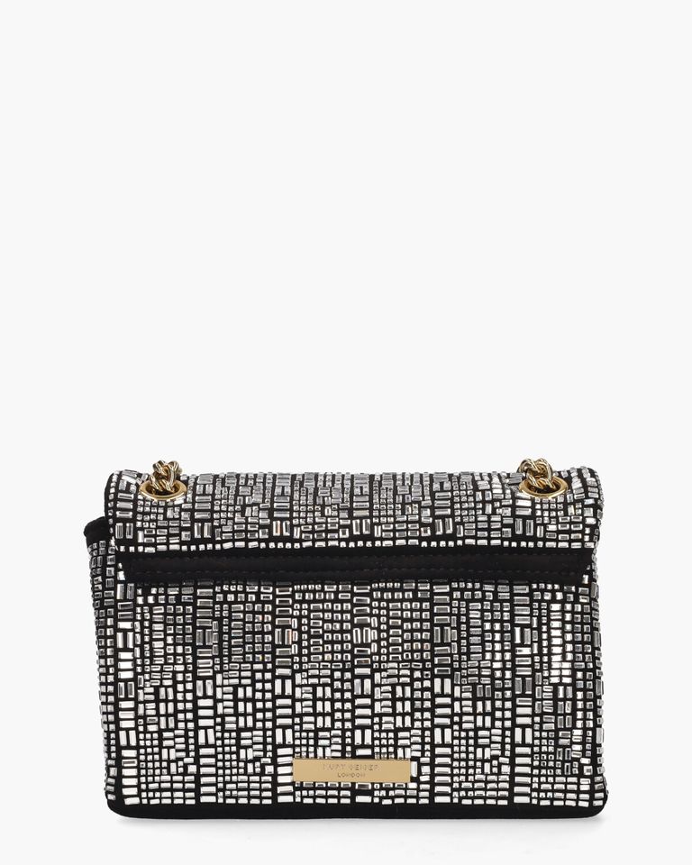 Mini Kensington Crystals Bag Zwart/Zilver Tas