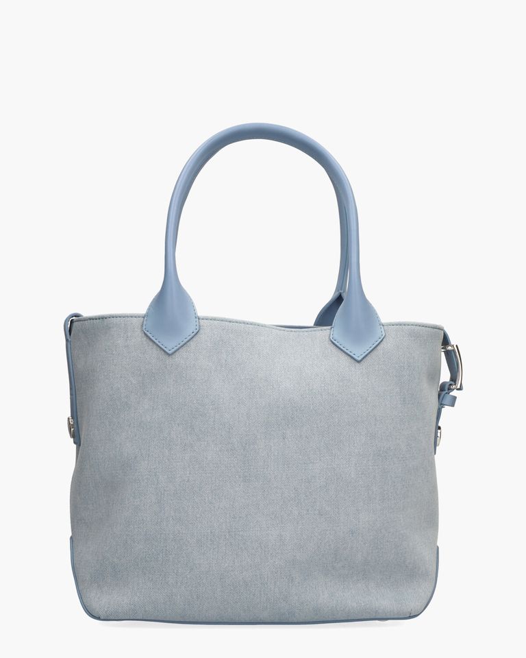 Script Shopping Bag Medium Jeansblauw Tas